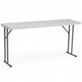 thumbnail image 3 of Emma + Oliver 5-Foot Rectangle Granite White Plastic Folding Training / Seminar Table, 3 of 9