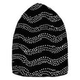 thumbnail image 6 of joogoo White Polka Dots Beanie Hats Cuffed Winter Warm Knit Thick Beanies, 6 of 7