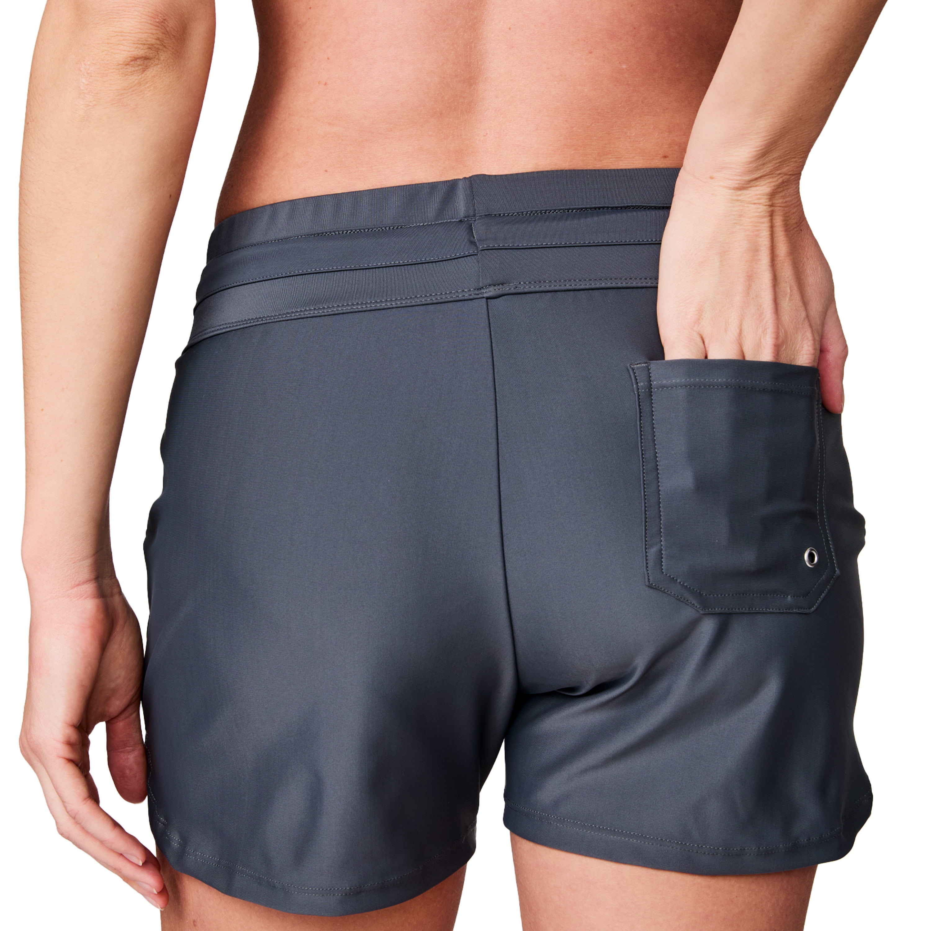Free Country Women's Drawstring Swim Short Shadow S