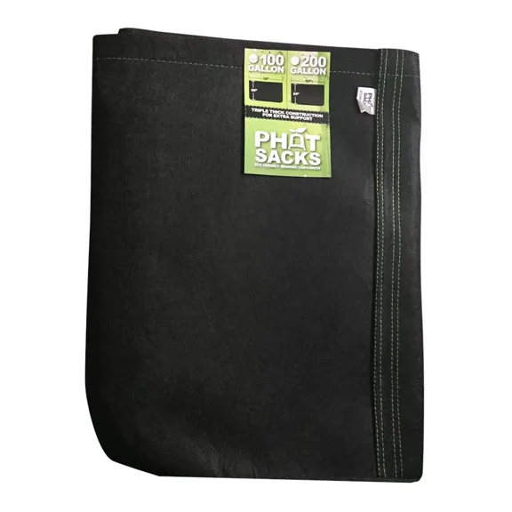 HTGSupply Phat Sacks Indoor/Outdoor 100-Gallon Black Fabric Grow Pot