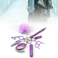 thumbnail image 4 of Juego de llaveros protectores de 8 piezas Juego de llaveros de seguridad de moda portátil para mujeres adolescentes Púrpura, 4 of 10