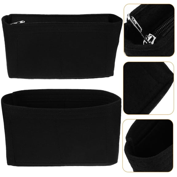 Luxshiny 2Pcs Tote Bag Organizer Inserts Felt Material Lightweight and Portable Purse Liner