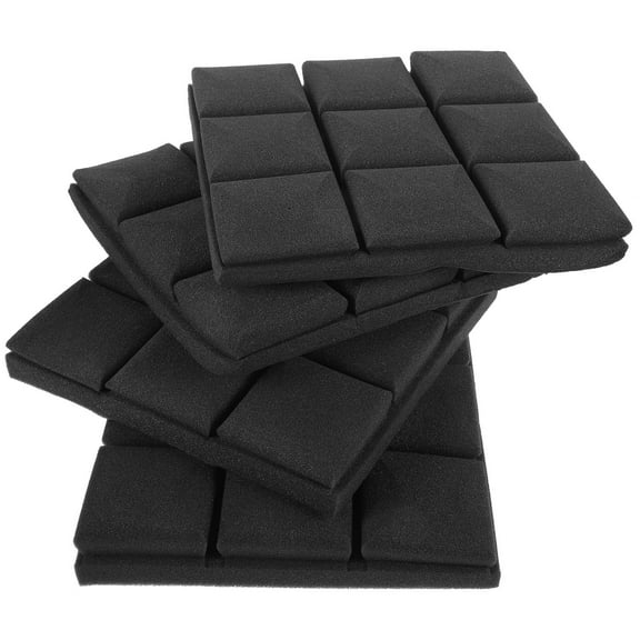 STRANDCHIC Noise Reducing Foam Panels Black for Absorption 4Pcs