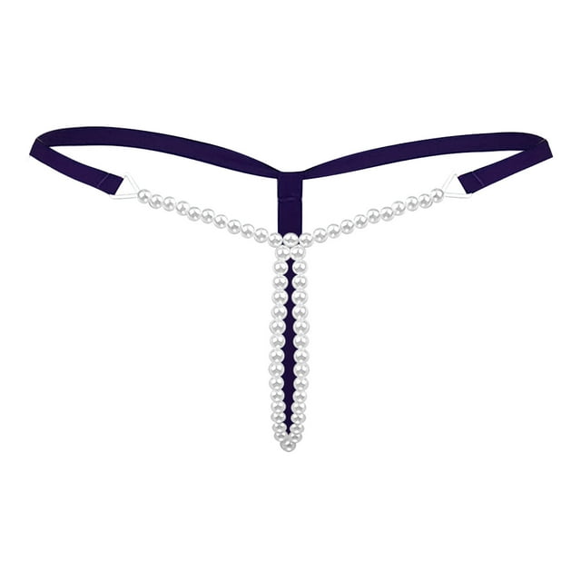 Gibobby Levantamiento abdominal glúteos bragas cuerpo Tanga y tangas perlas sexy para mujer Ropa interior cintura sólida(Morado,Talla única)