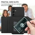 thumbnail image 6 of for Samsung Galaxy A13 5G Wallet Case with Card Holder Case with RFID Blocking Card Slots, Double Magnetic Clasp Durable Shockproof Kickstand Detachable Wrist Strap Cover,Black, 6 of 8