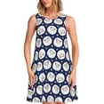 thumbnail image 1 of Easygdp Cute Sheep With Star para Vestido Transpirable de Mujer, Vestido Suelto de Manga Corta con Pliegues y Bolsillos para el Verano, 1 of 7