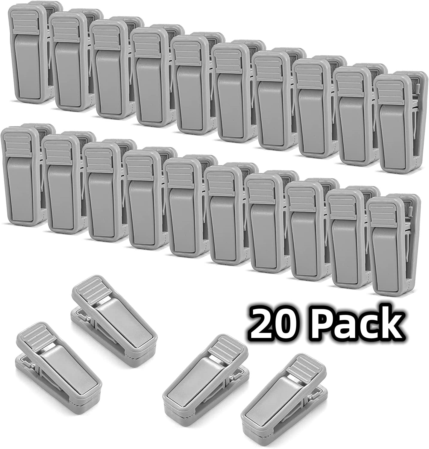 ACSTEP 20 Pack Pants Hangers Clips Strong Pinch Grip Clips for Use with
