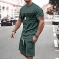 thumbnail image 5 of Los Angeles Graphic Short Sets for Men Relaxed Fit Crewneck T Shirt and Shorts 2 Piece Matching Set Mens Summer Outfits, 5 of 6