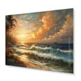 thumbnail image 2 of Designart "Seaside Serenity Orange Green III" Beach Metal Wall Decor, 2 of 5