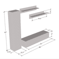 thumbnail image 5 of Wall Mounted Floating Modern Entertainment Center Fly G, Black, G1, 5 of 5