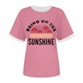 thumbnail image 3 of Xuewenshw T-Shirt à Col Rond Imprimé Élégant pour Femmes, 3 of 3