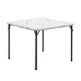 thumbnail image 4 of Mainstays 34inch Straight Top Folding Table, Card Table, Marble White, 4 of 8
