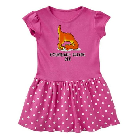 

Inktastic Downward Facing Rex Yoga Master Downward Facing Dog Pose Gift Baby Girl Dress