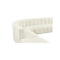 thumbnail image 6 of Meridian Furniture Arc Cream Velvet Modular Sectional, 6 of 15