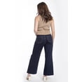 thumbnail image 3 of Jeans culotte con bolsillos frontales Juvenil, 6859 (Mezclilla tono oscuro) azul oscuro 1, 3 of 3