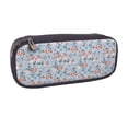thumbnail image 2 of Picia Rose Flowers Pattern Large Capacity PU Leather Pencil Case Organizer Pen Marker Holder Double Zipper Storage Bag Big Pencil Pouch for College Office, 2 of 6