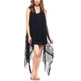 thumbnail image 2 of Fashionazzle Women's Casual Sleeveless Lace Cardigan Beach Wear Cover-up-Vest, 2 of 28