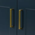 thumbnail image 3 of Ariel Taylor 43 In. Left Offset Oval Sink Vanity With Carrara White Marble Countertop In Midnight Blue, 3 of 11