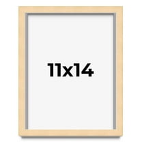 11x14 Frame Beige Real Wood Picture Frame Width 0.75 inches | Interior Frame Depth 0.5 inches |