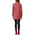 thumbnail image 3 of MODA NOVA Juniors Winter Stand Collar Long Sleeve Single Breasted Long Overcoat, 3 of 5