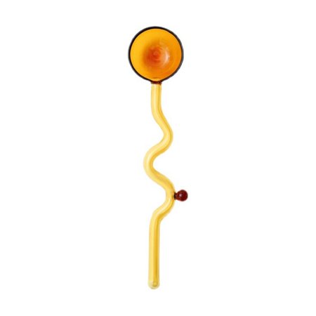 

Creative Glass Spoon Colored Transparent Milk Coffee Dessert Stirring Spoon Long Handle Round Kitchen Tableware Stirrer Rod