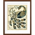 thumbnail image 2 of Art.com Royal Peacock II Art Print by Chariklia Zarris, Brown Frame Wall Art, 17" x 21", 2 of 5