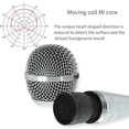 thumbnail image 2 of Microphone Professionnel Câblé Métal Microphone Dynamique Clair pour la Performance Musicale Vocale, 2 of 6