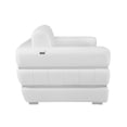 thumbnail image 4 of 75" White Italian Leather Plush Density Solid Color Love Seat, 4 of 5