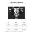 thumbnail image 5 of Disketp White Black Sheep skull Flannel Blankets - Thick and Warm Blanket for Winter, Soft Fuzzy Plush King Blanket for All Seasons-50"x40", 5 of 6