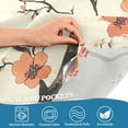 thumbnail image 3 of Yayeee Kitchen Curtains Tier Pair Light Filtering 27"x36" Rod Pocket Short Cafe Window Panel, Light Red Flowers, 3 of 7