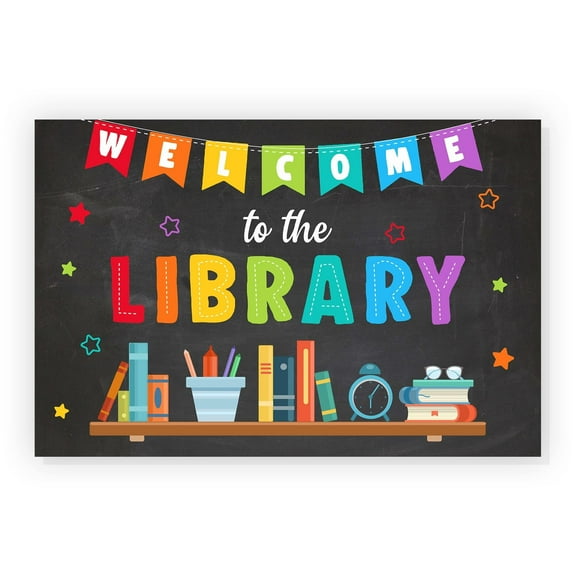 Welcome to The Library Poster Colorful Reading Posters For Classroom Library Decorations Elementary Middle and High School Reading Poster For Teacher Students Library Posters