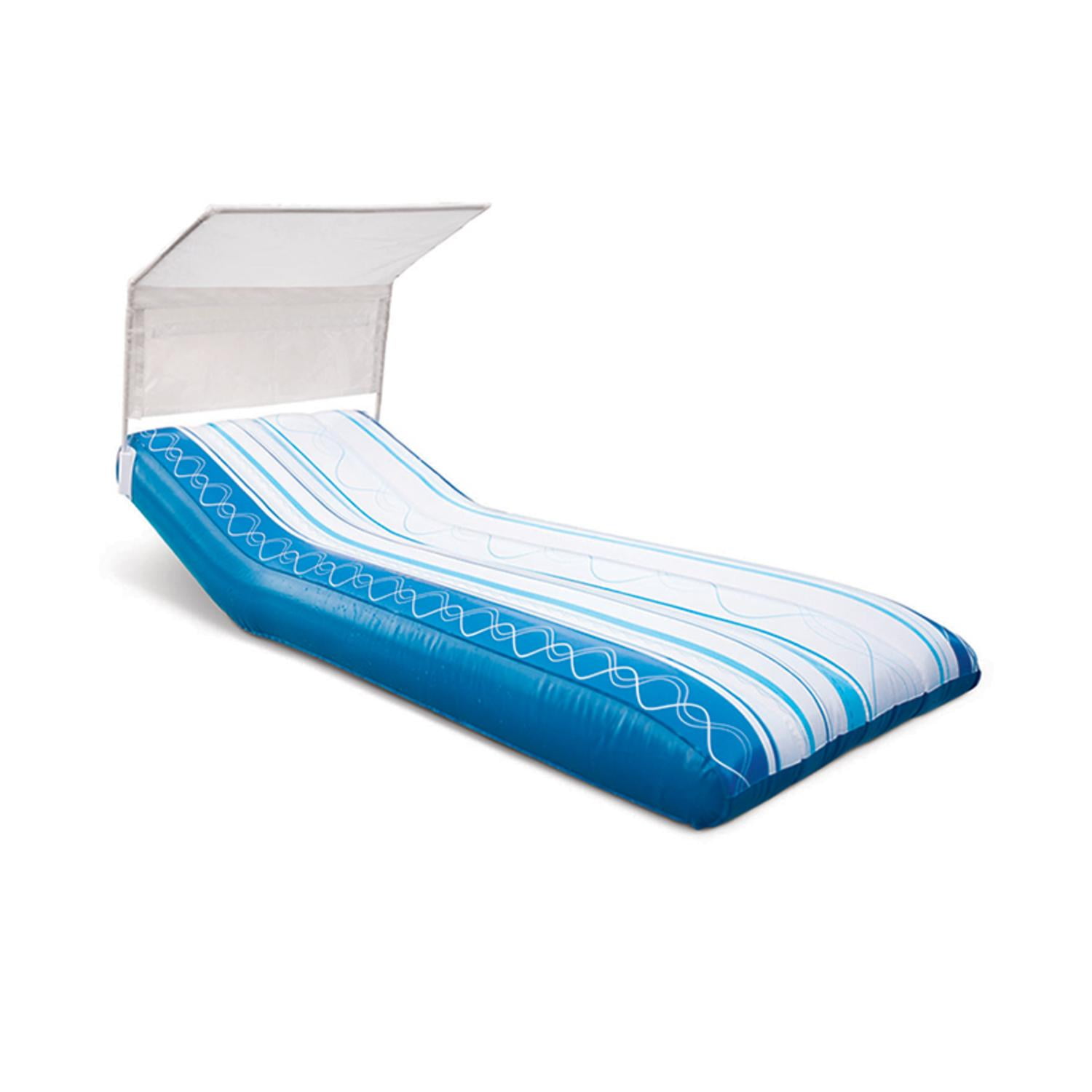 75" Inflatable Hampton Lounge Swimming Pool Mattress Float with