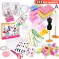 thumbnail image 5 of Doll Making Kit with Soft Fabrics, Elastic Lace, Embroidery for Kids Crafting, 5 of 9