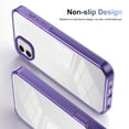 thumbnail image 5 of Compatiable with iPhone 11 Case Clear, Transparent Crystal Shockproof Phone Case, Slim Anti-Scratch Hard PC + Soft TPU Back Protective Cover Bumper Non-Slip Design For iPhone 11, Darkpurple, 5 of 8