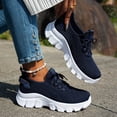 thumbnail image 5 of Modstep Women's Road Running Shoes Non Slip Walking Athletic Chunky Sneakers Breathable Lace up Casual Shoe wth Arch Support Blue size 7.5, 5 of 8