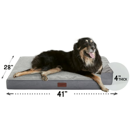 Condition photo showing Good Condition for ophanie 41in gray orthopedic dog bed for large dogs with egg crate foam support and non-slip bottom waterproof and machine washable removable pet bed cover xl size(41 x28 x4 )