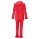 thumbnail image 3 of Gibobby Pijama mujerde de algodón Traje de dos piezas Manga larga Color sólido Botón Camis Tops + Pantalones largos 2 piezas Ropa de dormir Trajes de invierno(Rojo,M), 3 of 5