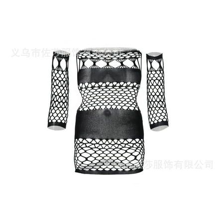 Generic New Sexy Lingerie Sexy Sling Mesh Stockings Open Bottom Non-Slip Temptation Transparent One-Piece Stockings W521