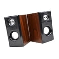 thumbnail image 2 of 2x Altavoces De Madera Altavoces De Escritorio USB De Alto Volumen Para Fiesta Camping Oficina, 2 of 9