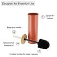 thumbnail image 5 of Terracotta Metal Toilet Brush and Holder Set With Bamboo Lid, 5 of 8