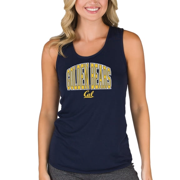 Women's College Concepts Navy Cal Bears Marathon Racerback Tank Top