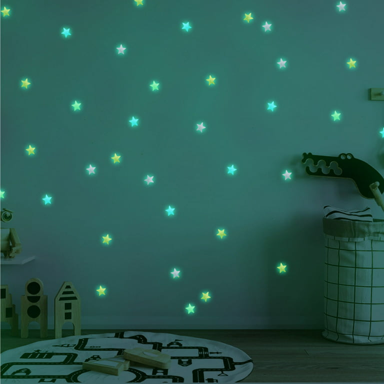 1bag Noctilucent Glow in the Dark Toys 3cm Luminous Star Stickers