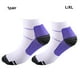 thumbnail image 3 of Qarigey Calcetines de compresión cómodos para pies de 2 piezas para aliviar la fatiga del pie Medias púrpura L/XL, 3 of 6