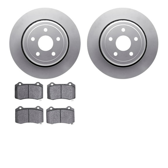 Dynamic Friction Company Rear Geospec Brake Rotors with 5000 Advanced Brake Pads 4502-42055
