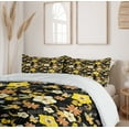 thumbnail image 6 of Ambesonne Vintage Duvet Cover Sets, Fall Flowers and Blossoms, 2-Queen, Yellow Pale Orange Black, 6 of 7