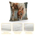 thumbnail image 4 of Orinice Horse Graphic Decorative Throw Pillow Cover for Home Couch Living Room Bed Sofa - Short Plush Pillowcase 1PC 20x20in, 4 of 5