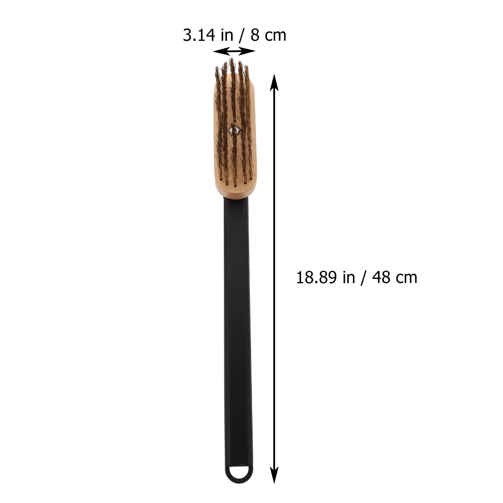 Amosfun Black Multi-Purpose Grill Brush with Synthetic Bristles for Easy BBQ, Kitchen, and Outdoor Cleaning, 1 Piece