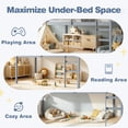 thumbnail image 5 of SESSLIFE Twin Size Loft Bed with Stairs, Gray Tall Solid Wood Loft Bed with Ladder and Guardrails for Boys Girls, No Box Spring Needed，Under Bed Storage, 5 of 8