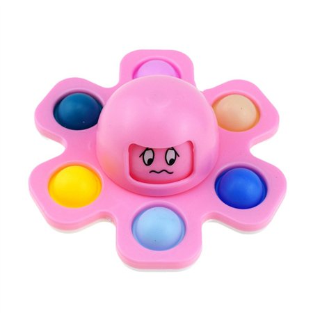 aobuchunpin Face Change Octopus Push-pull Bubble Squeeze Sensory Toy Octopus Toy pink