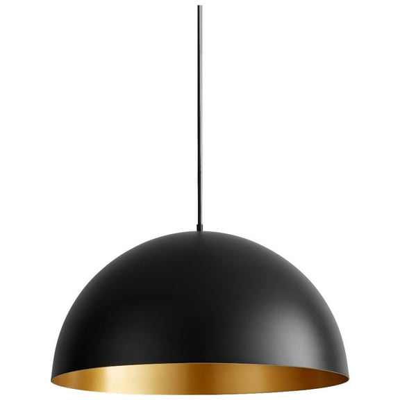 3-21-1550-Oxygen Lighting-Lucci - 23.63 Inch 42W 1 LED Pendant-Black/Industrial Brass Finish